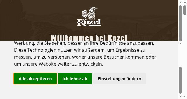 Screenshot of kozelbeer.de