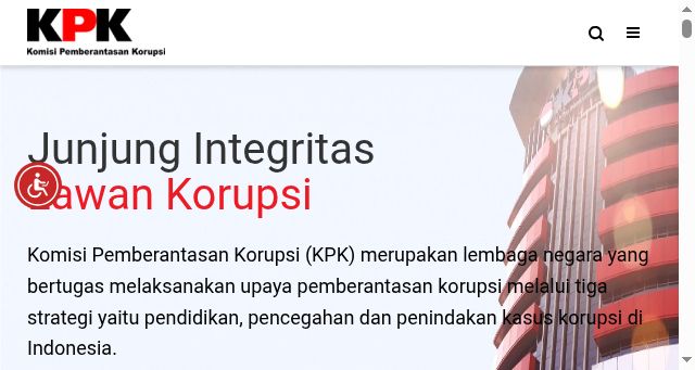 Screenshot of kpk.go.id