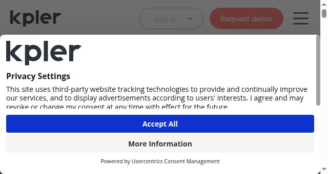 Screenshot of kpler.com