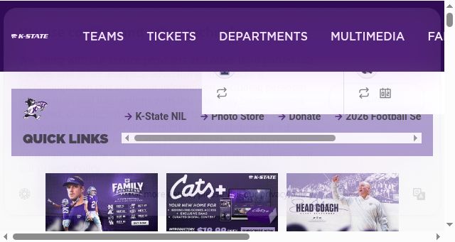 Screenshot of kstatesports.com