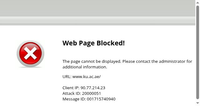 Screenshot of ku.ac.ae