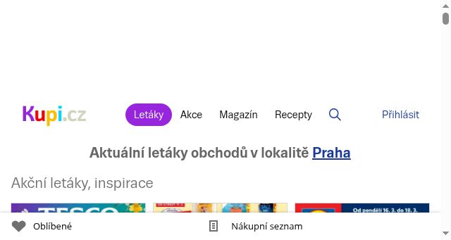Screenshot of kupi.cz