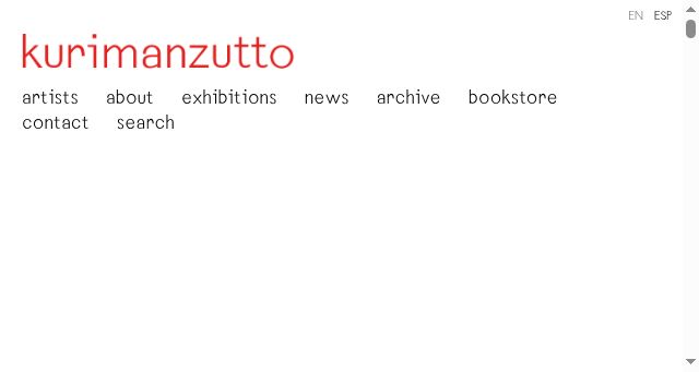Screenshot of kurimanzutto.com