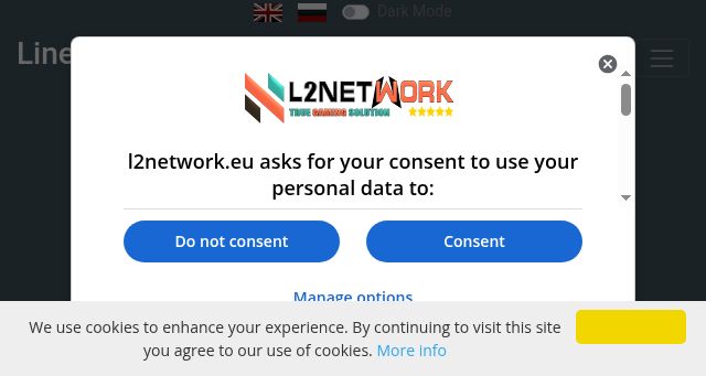 Screenshot of l2network.eu