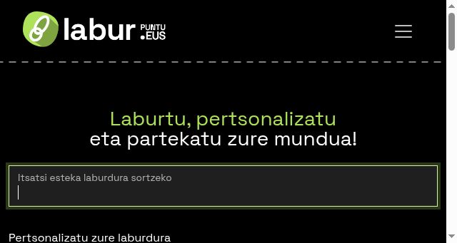 Screenshot of labur.eus