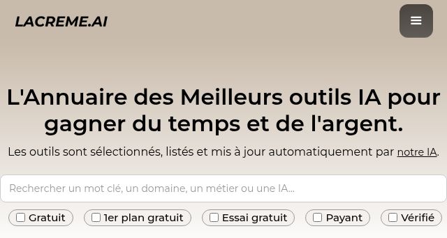 Screenshot of lacreme.ai