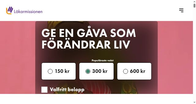 Screenshot of lakarmissionen.se