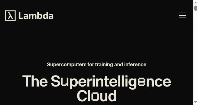 Screenshot of lambda.ai