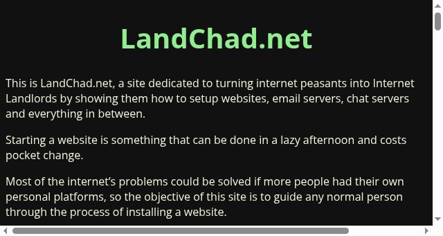 Screenshot of landchad.net