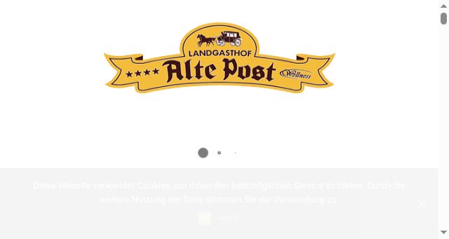 Screenshot of landgasthof-alte-post.de
