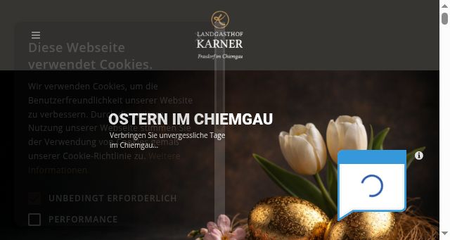 Screenshot of landgasthof-karner.com