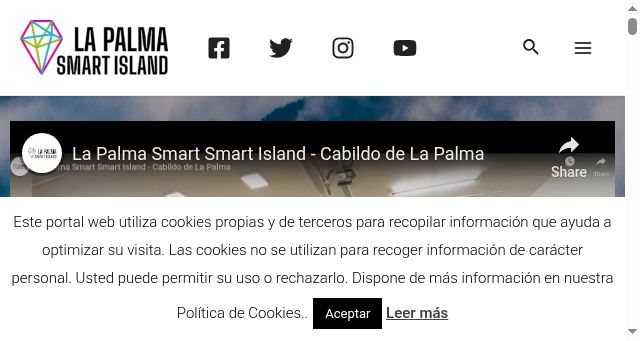 Screenshot of lapalmasmartisland.es
