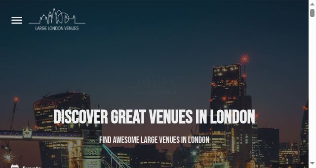 Screenshot of largelondonvenues.co.uk