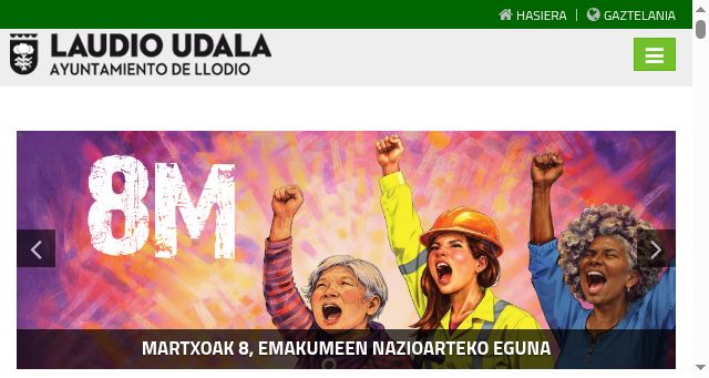 Screenshot of laudio.eus