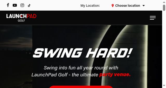 Screenshot of launchpadgolf.com