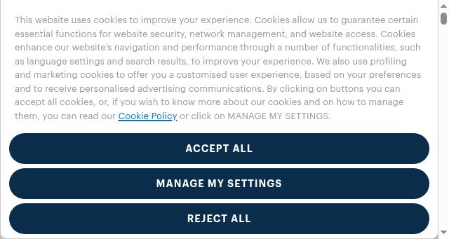 Screenshot of lavazza.co.uk