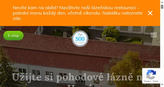 Screenshot of lazneslatinice.cz