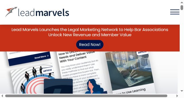 Screenshot of leadmarvels.com