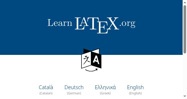 Screenshot of learnlatex.org