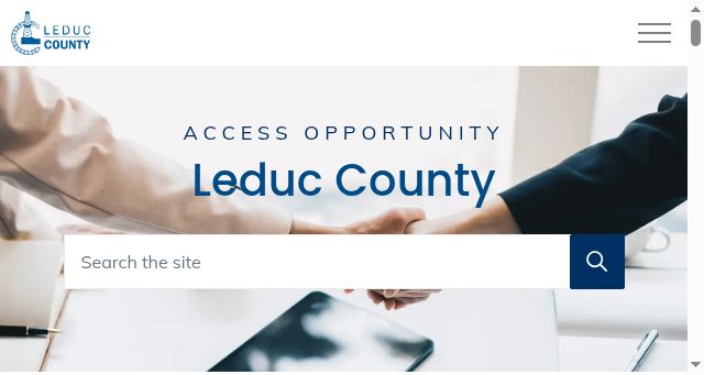 Screenshot of leduccountybusiness.com