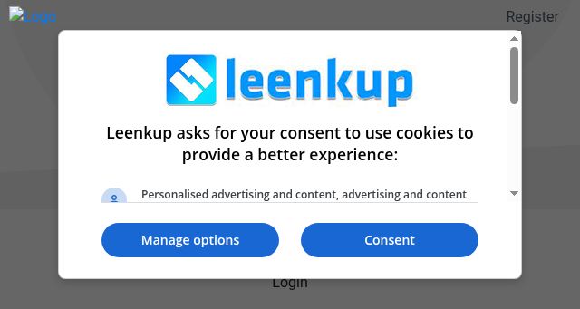 Screenshot of leenkup.com