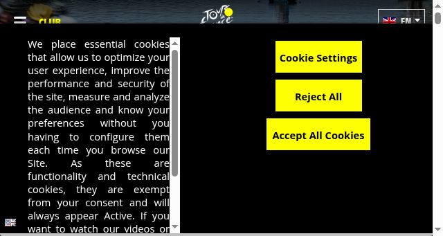 Screenshot of letour.fr