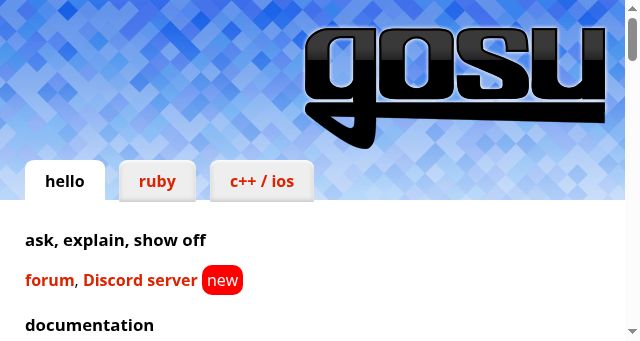 Screenshot of libgosu.org