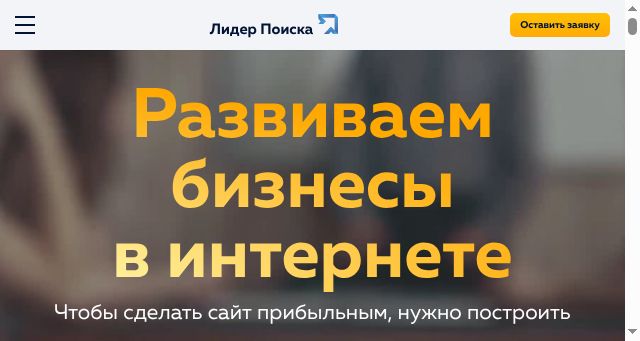 Screenshot of liderpoiska.ru
