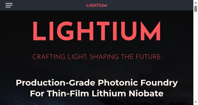 Screenshot of lightium.com