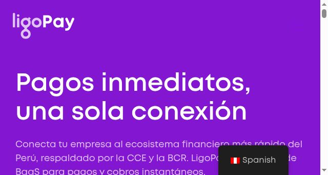 Screenshot of ligopay.pe