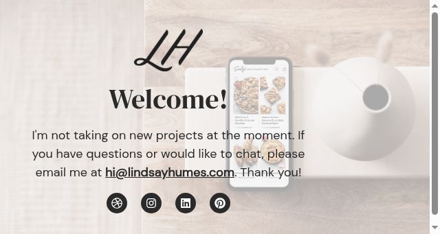 Screenshot of lindsayhumes.com