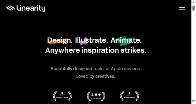 Screenshot of linearity.io
