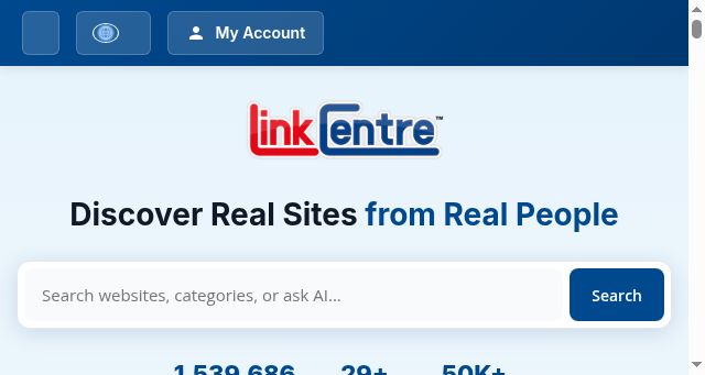 Screenshot of linkcentre.com