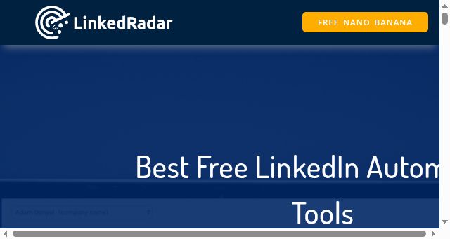 Screenshot of linkedradar.com