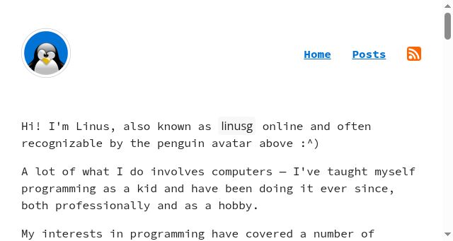 Screenshot of linus.dev