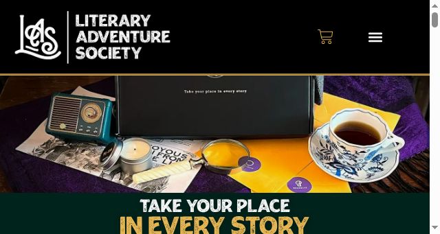Screenshot of literaryadventuresociety.com