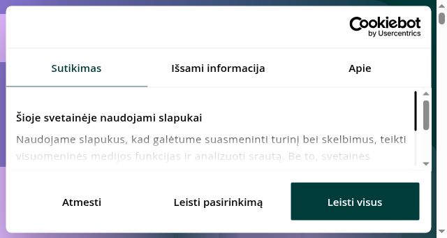 Screenshot of lithuania.travel