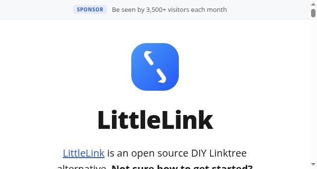Screenshot of littlelink.io