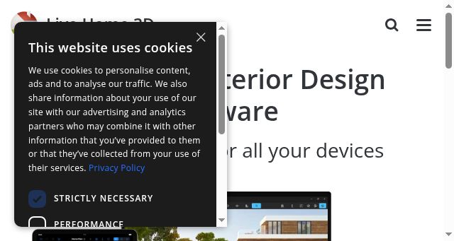 Screenshot of livehome3d.com