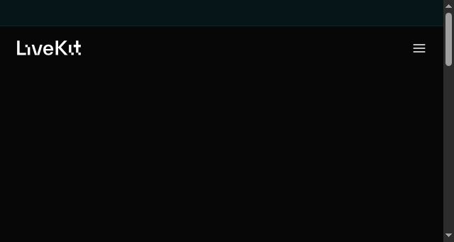 Screenshot of livekit.io