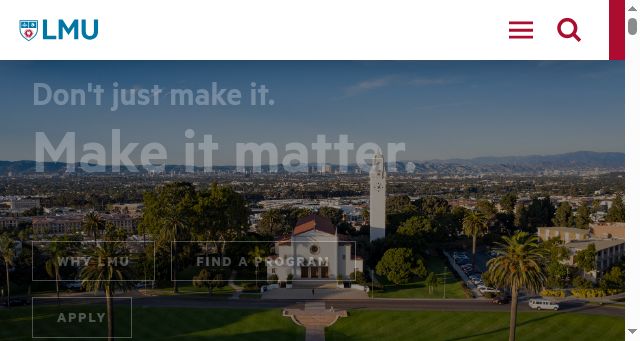 Screenshot of lmu.edu