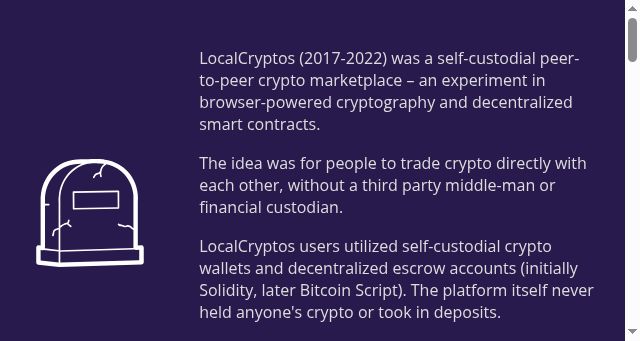 Screenshot of localcryptos.com