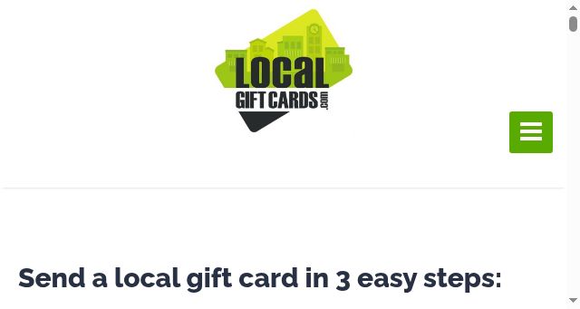 Screenshot of localgiftcards.com
