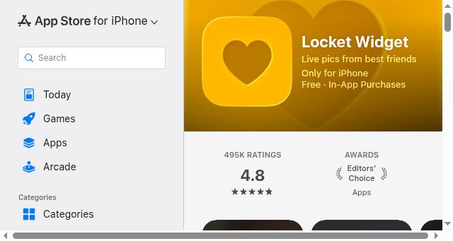 Screenshot of locket.camera