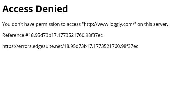 Screenshot of loggly.com