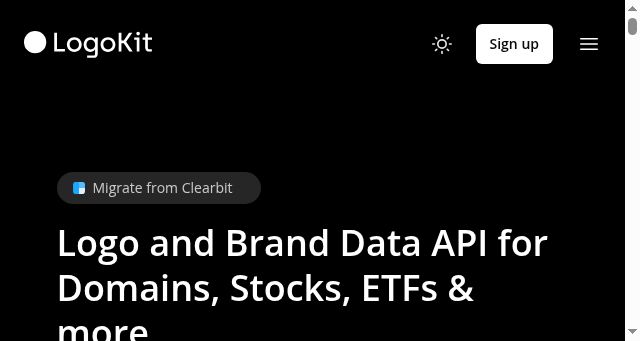Screenshot of logokit.com