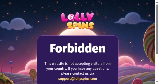 Screenshot of lollyspins.com