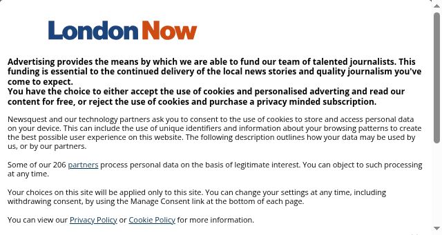 Screenshot of london-now.co.uk