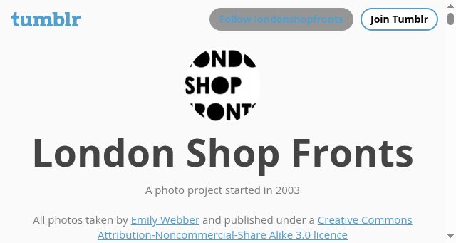 Screenshot of londonshopfronts.com