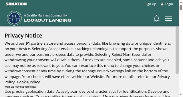 Screenshot of lookoutlanding.com